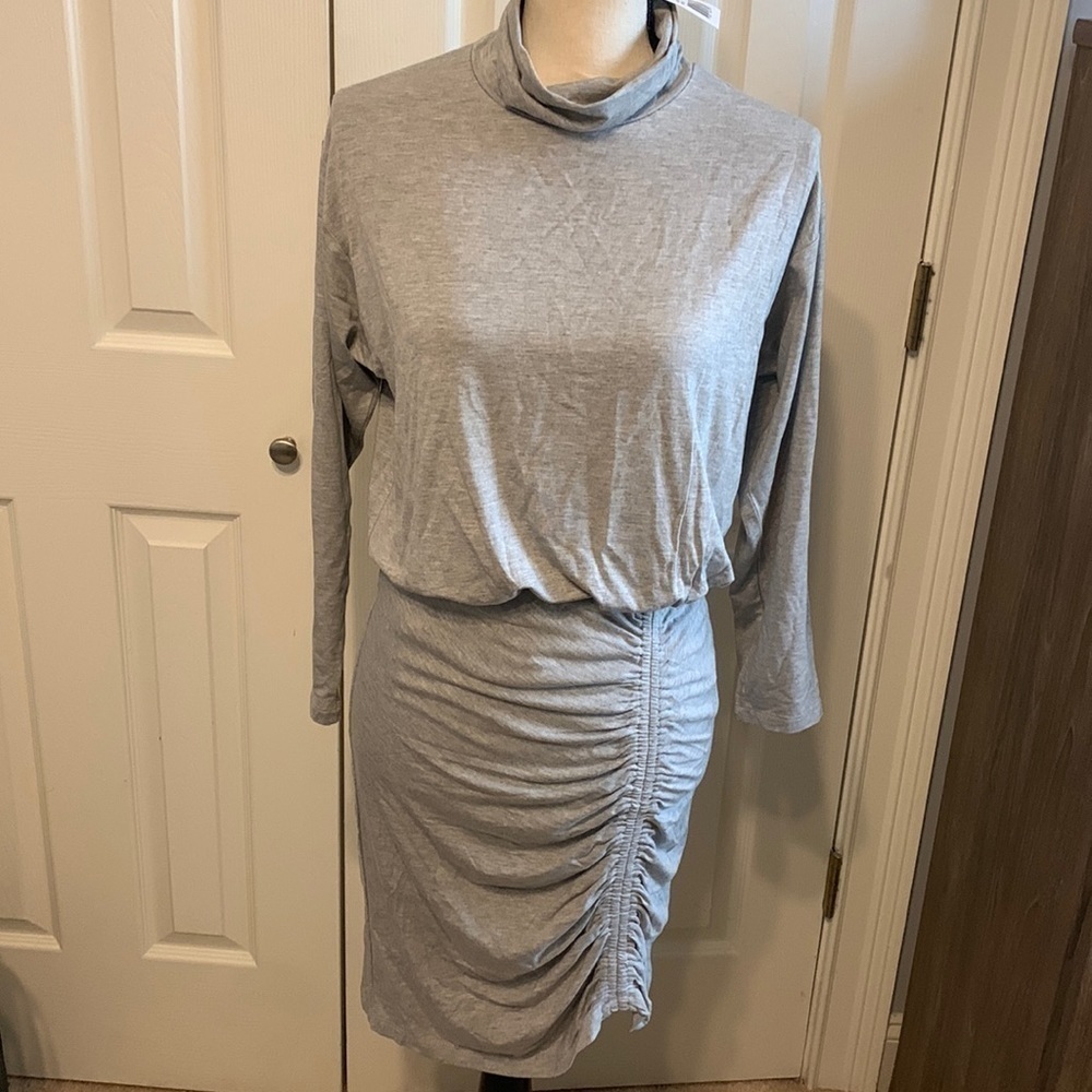 Fraiche by J Ruched Turtleneck Dress